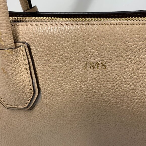 Michael Kors Large Mercer Satchel in Oyster Pebbled Leather 30F6GM9T3L/134 - Picture 6 of 16
